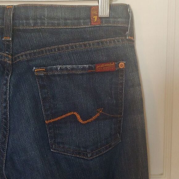 7 For All Mankind Women's Bootcut Dark Wash Jeans Size 28 - Picture 4 of 8